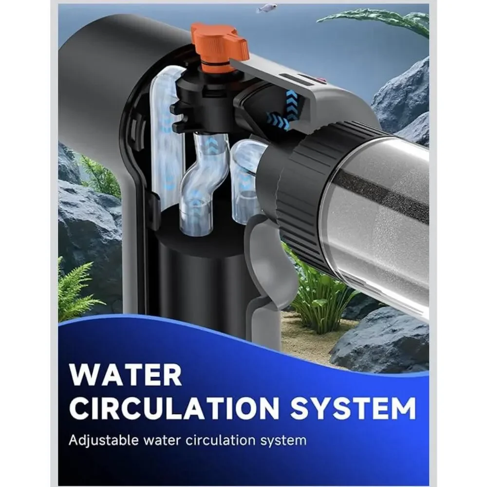 VIPASKA Electric Aquarium Gravel‎ Cleaner 3-Mode Water Changer 6-in-1 Kit